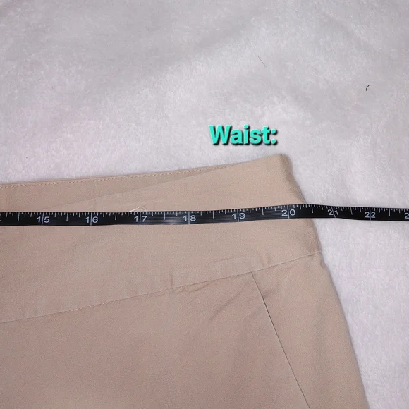 Lauren Ralph Lauren Women 18W Khaki Pants Stretch Cotton Wide Leg Chino Cropped - Picture 8 of 11